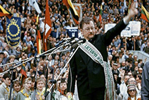 Sąjūdžio mitingas Vingio parke. Vytautas Landsbergis 1991 m. rugpjūčio 23 d.